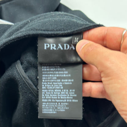 Prada Milano 2018 Nylon Panelled Rubber Logo Track Jacket - M