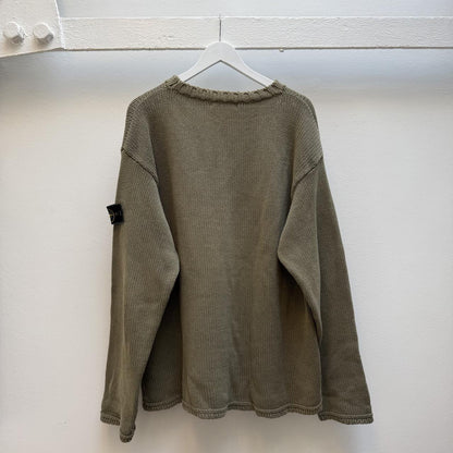 1999 Stone Island Cable Knit Jumper (XL) | Extra Large, Green
