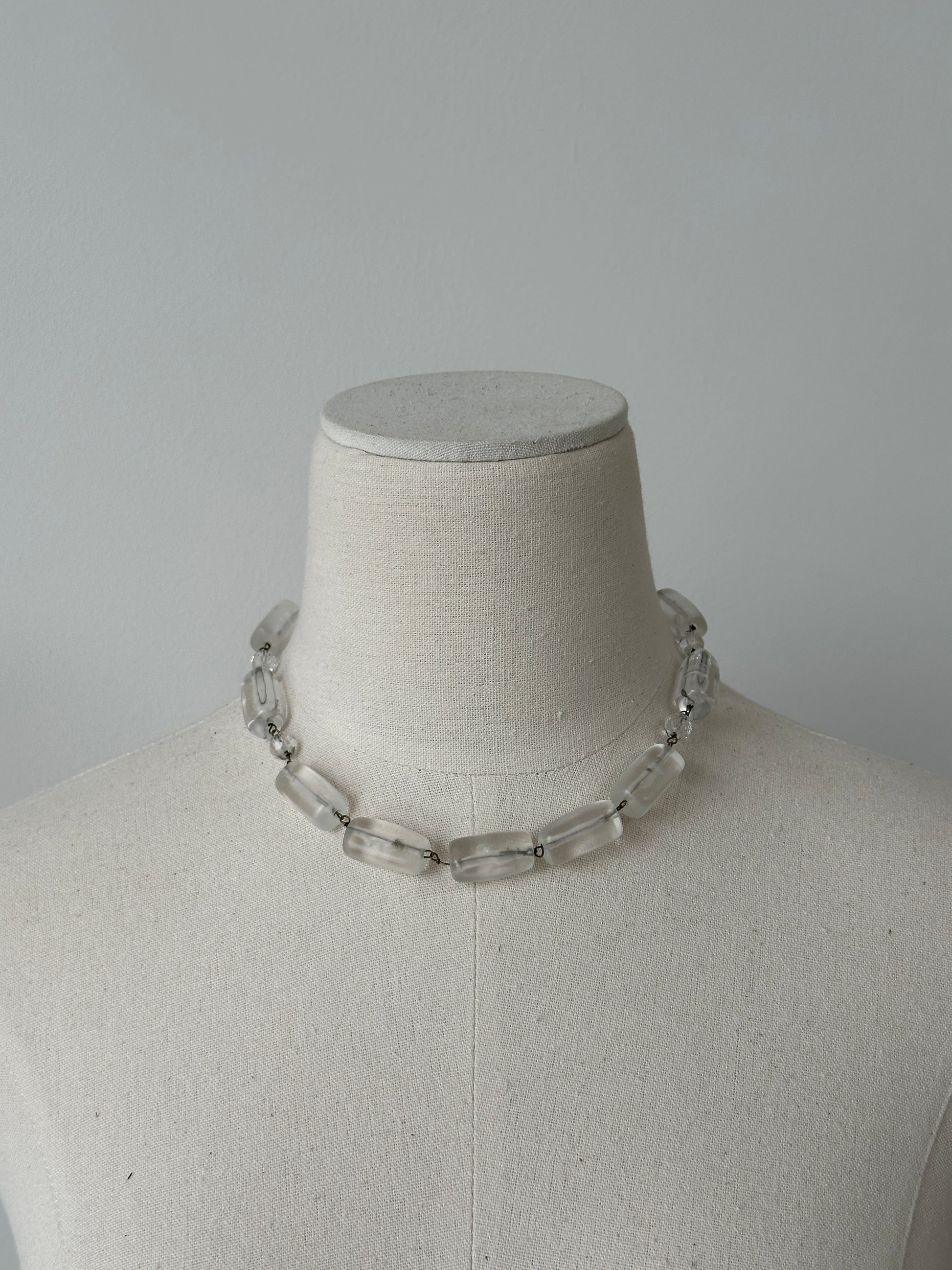 Giorgio Armani Le Collezioni 2000s Frosted Resin Necklace