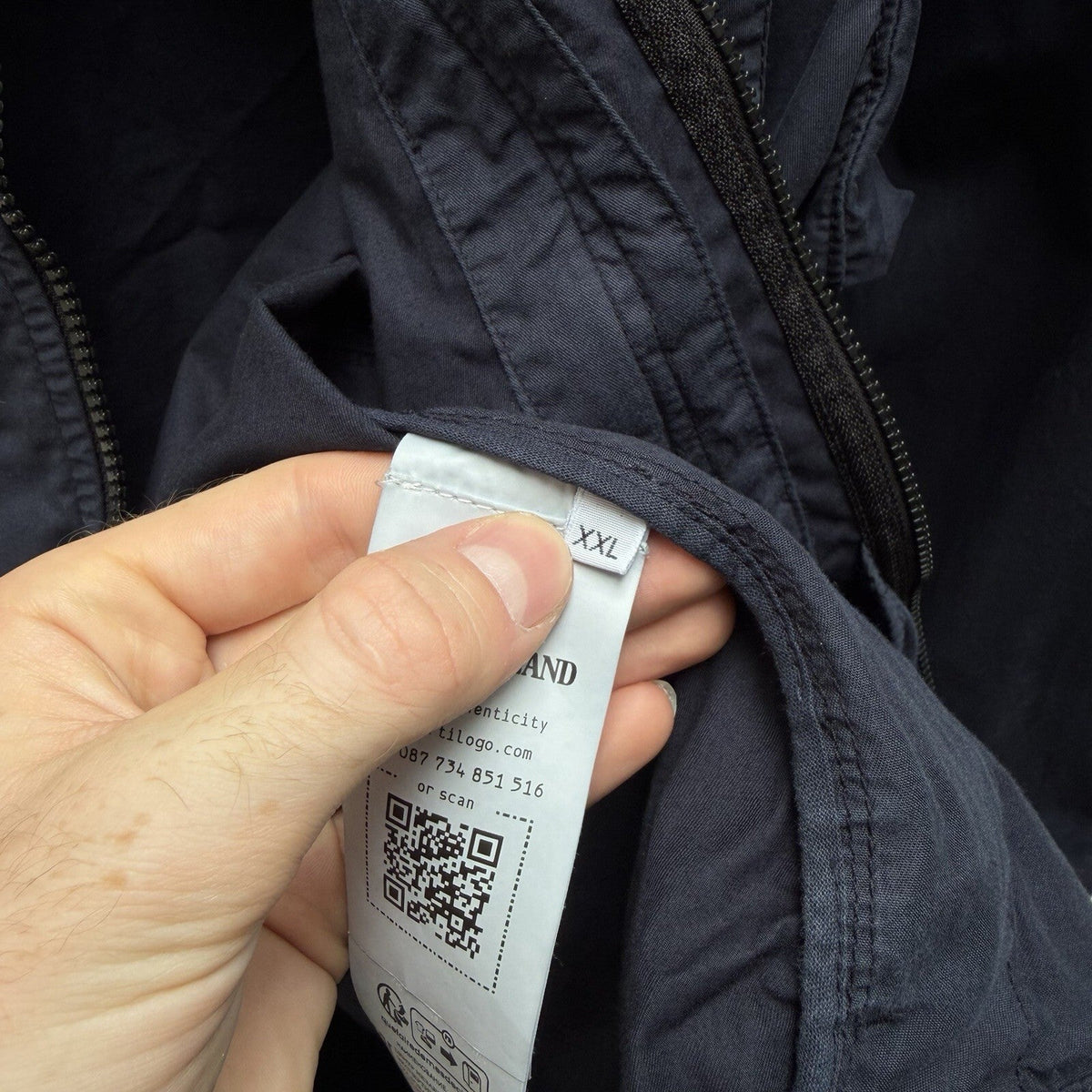 Stone Island Zip Up Jacket (XXL) | XXL, Blue