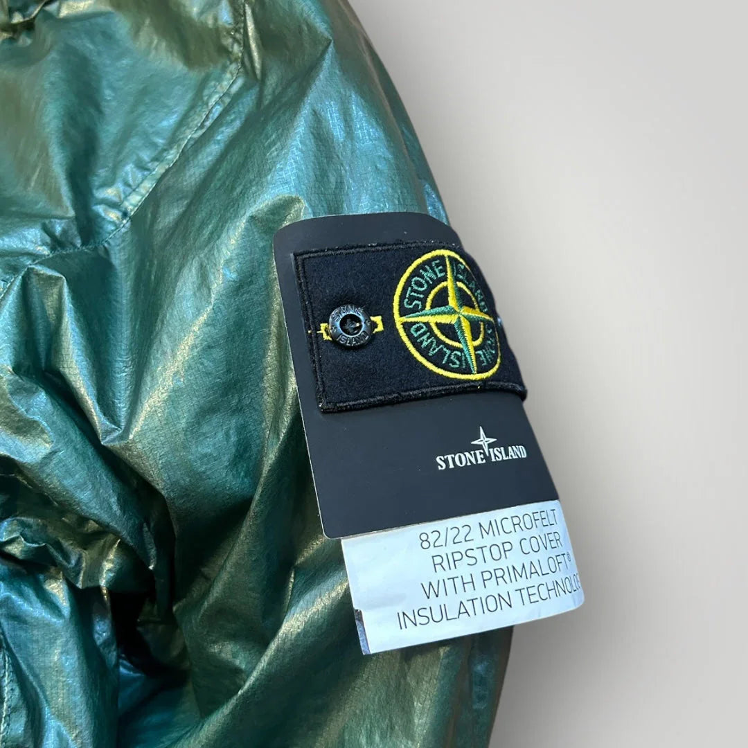 Stone Island 2022 Forest Green Microfelt Primaloft 82/22 40th Anniversary Jacket L