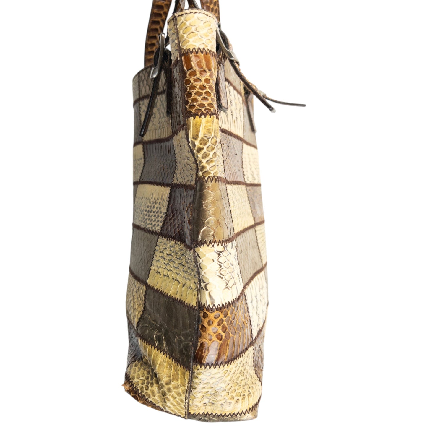 Vintage 2000s Miu Miu Patchwork Snakeskin Handbag | O/S, Mixed