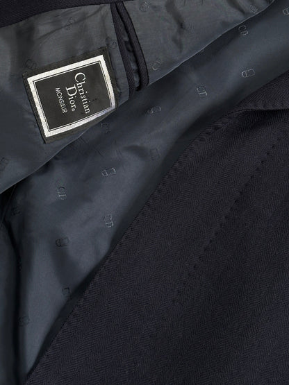 Christian Dior 1990s Pure Wool Concealed Placket Coat - XL