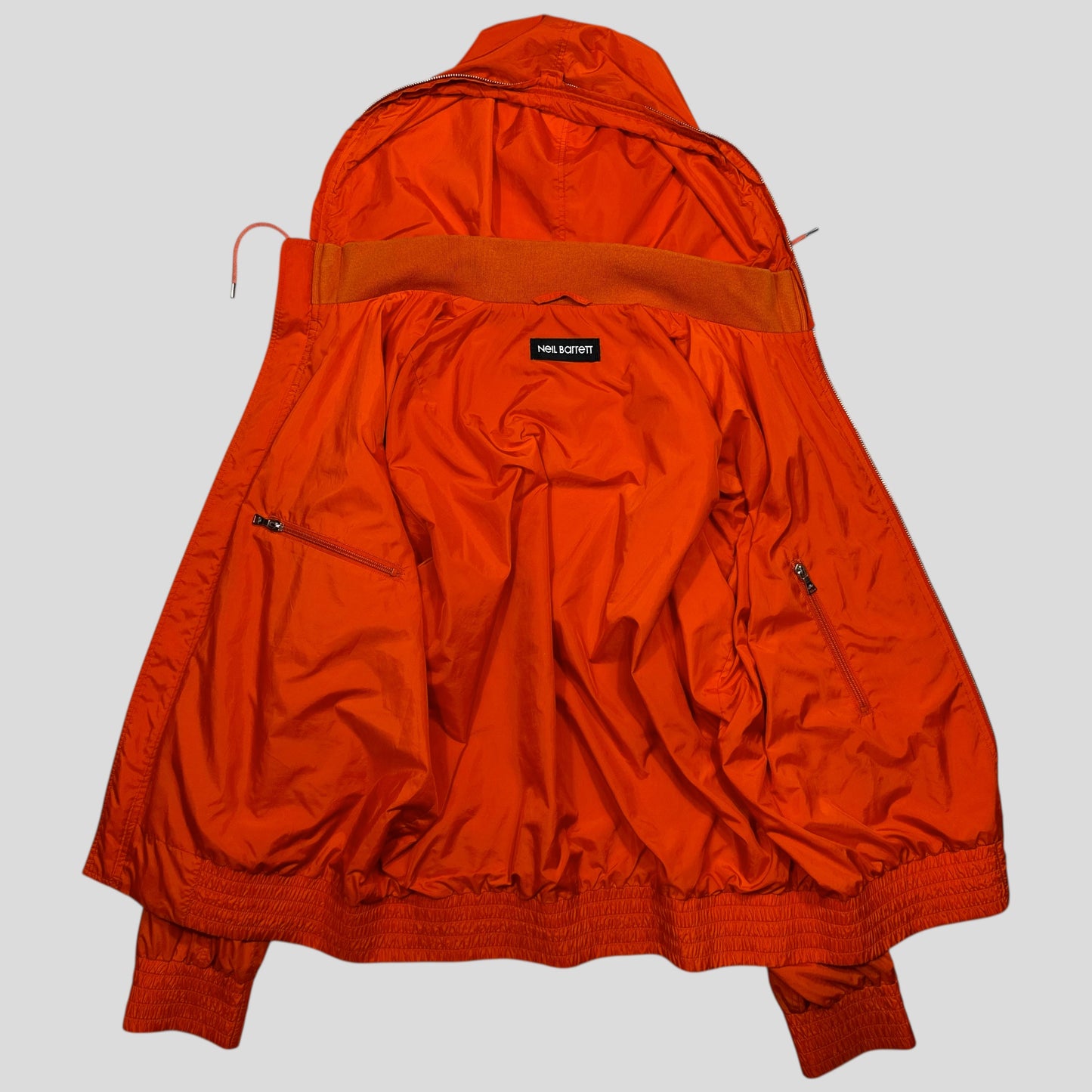 Neil Barrett Twin Zip Detailed Orange Windbreaker Jacket - L