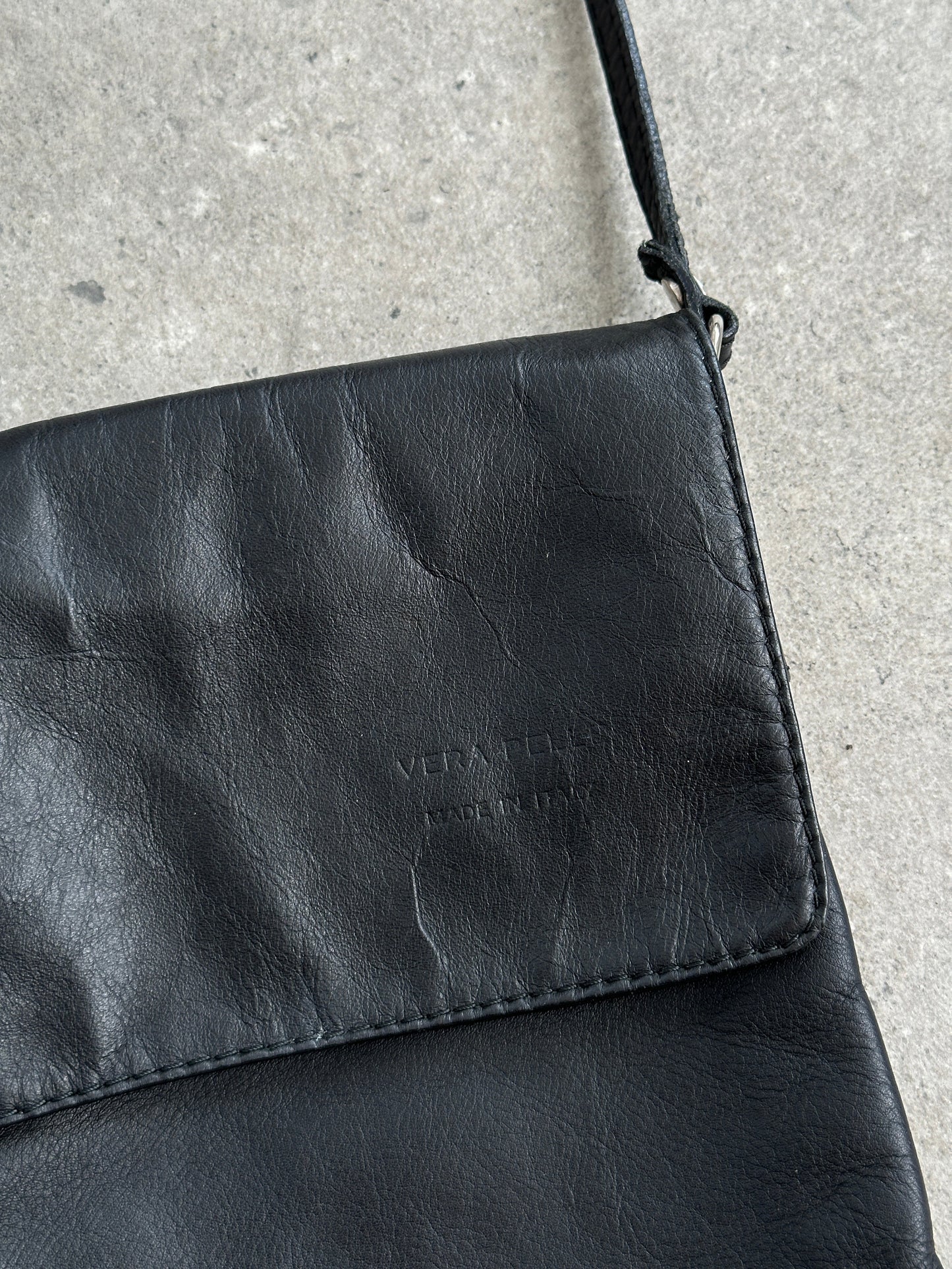 Italian Vintage 1990s Leather Crossbody Bag
