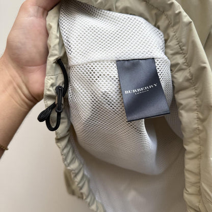 Burberry Vintage 2000s Nylon Hooded Smock – Beige (XL) | Extra Large, Beige