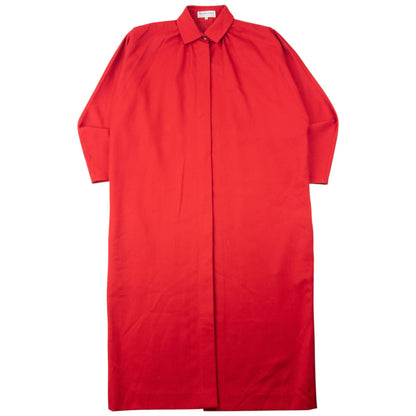 Vintage 80s Burberry Longline Jacket Womens Size L | Large, Red
