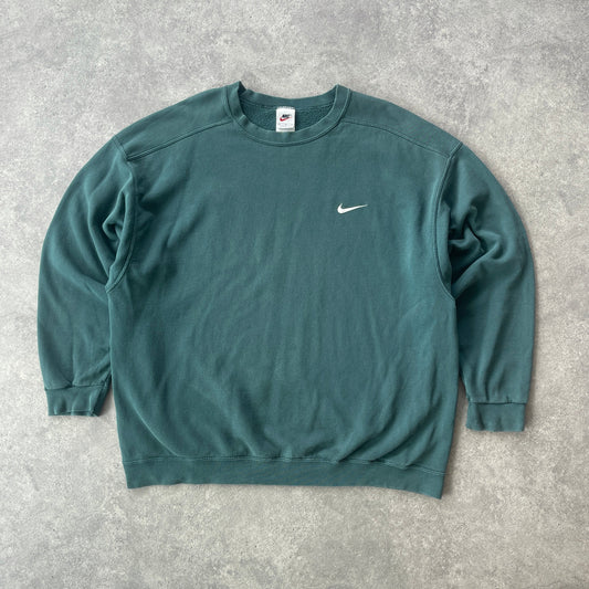 Nike 1990s heavyweight embroidered sweatshirt (XL)