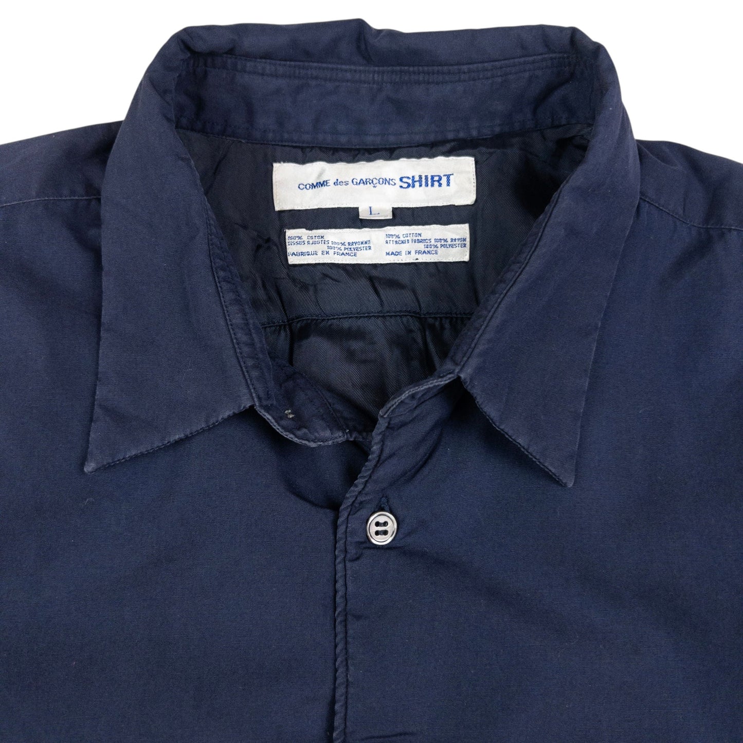 Vintage Comme Des Garçons SHIRT Button Up Padded Shirt Size L