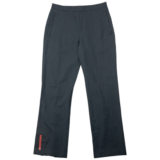 Vintage 2000s Prada Sport Zip Cuff Wool Trousers Womens Size W27 | W27, Grey