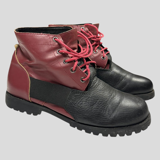 CDG Homme Plus FW10 Vibram Leather Bi-colour Boots - UK7/7.5 | DEFAULT TITLE, Black