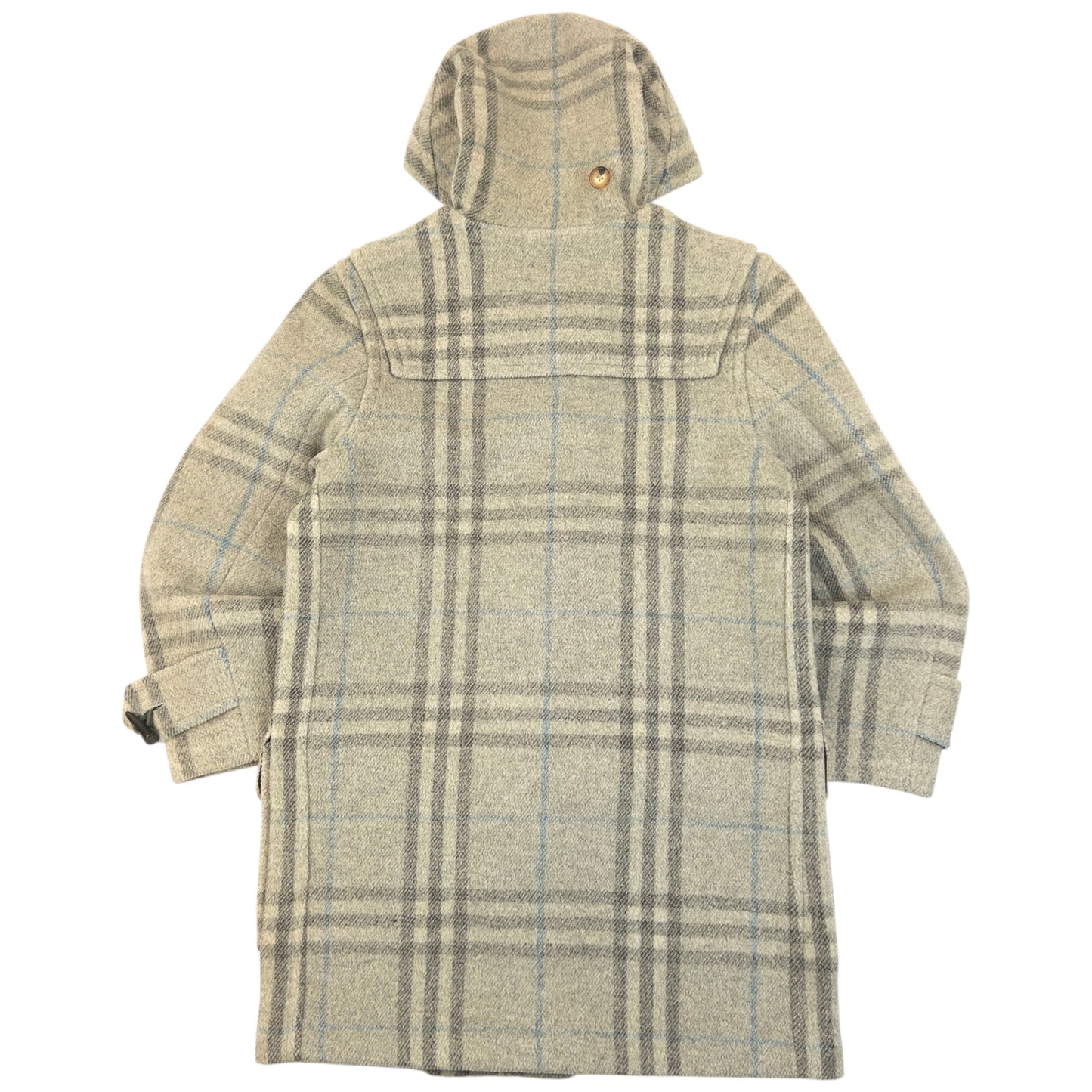 Vintage 2000s Burberry Nova Check Wool Duffle Jacket Size M | O/S, Grey