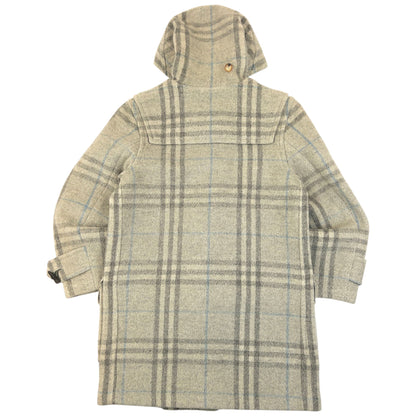Vintage 2000s Burberry Nova Check Wool Duffle Jacket Size M | O/S, Grey