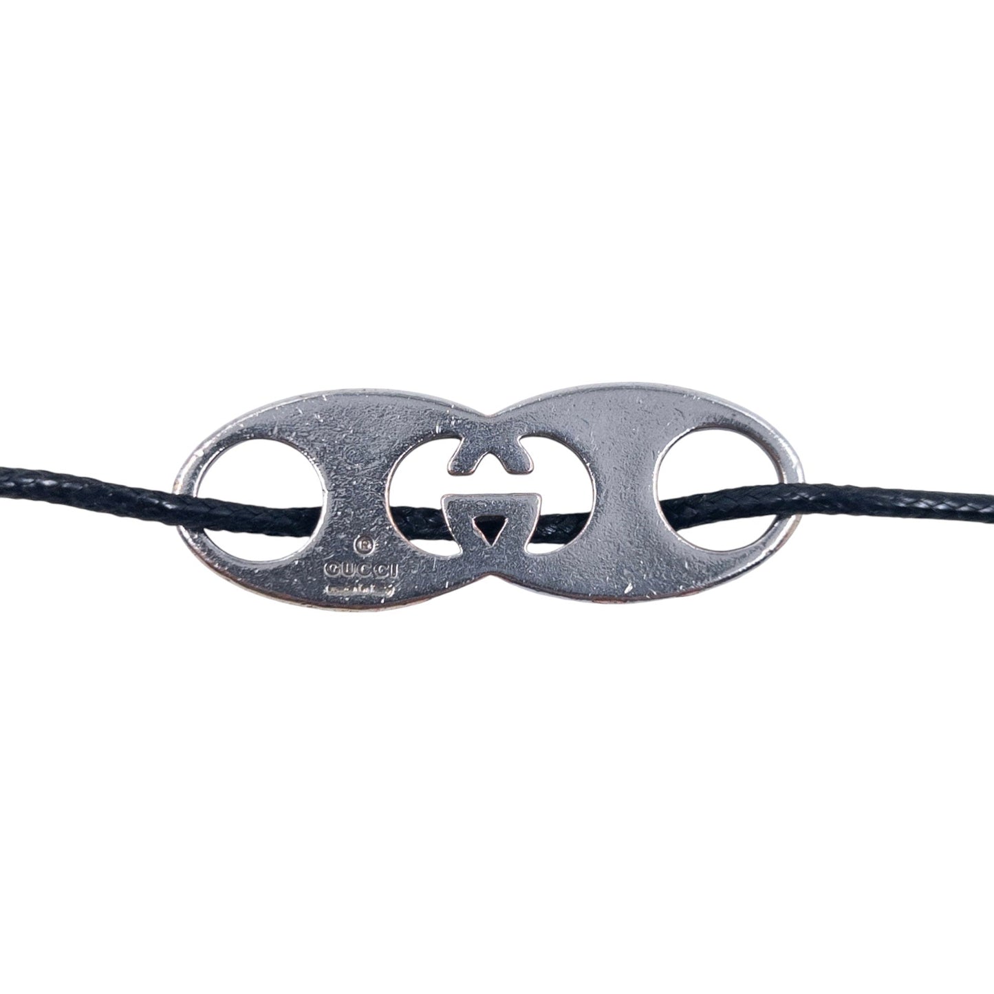 Vintage 2000s Gucci Silver Logo Necklace