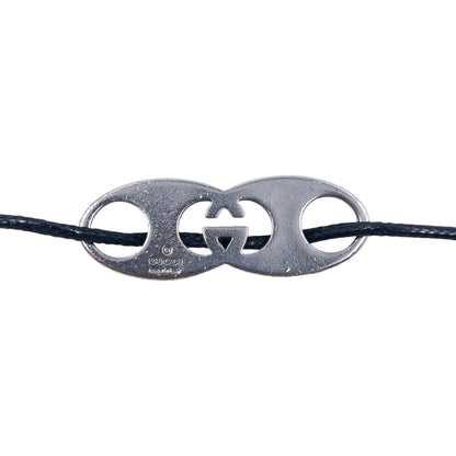 Vintage 2000s Gucci Silver Logo Necklace