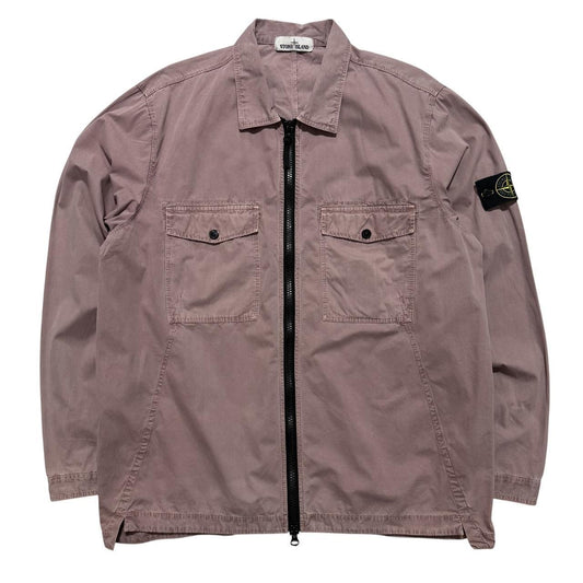 Stone Island Canvas Overshirt | XXL, Dusty Pink
