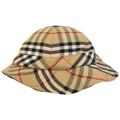 Vintage 80s Burberry Nova Check Bucket Hat Womens Size M | O/S, Beige