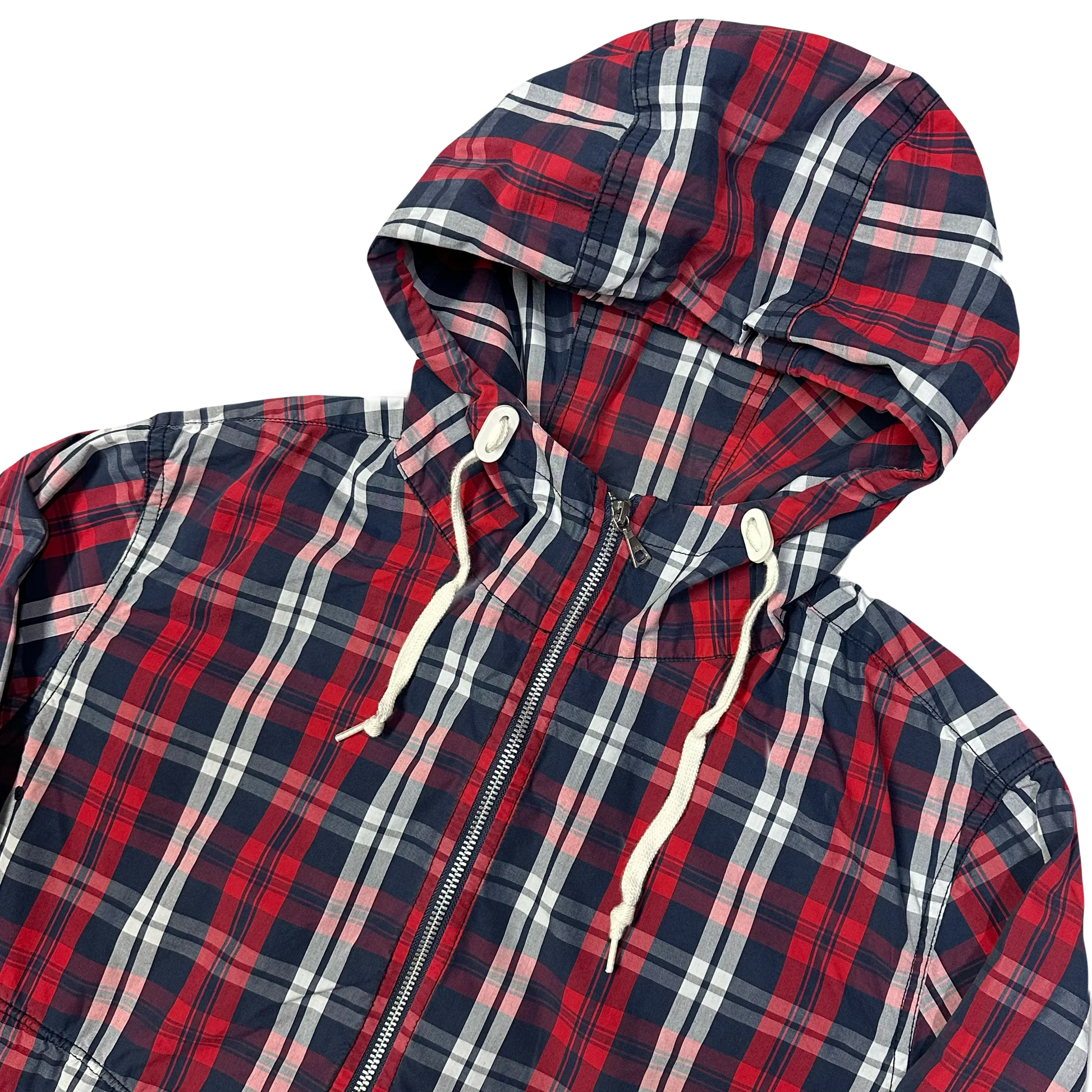 Uniqlo Japan Plaid Jacket In Red & Navy ( S ) - 1036 Emporium