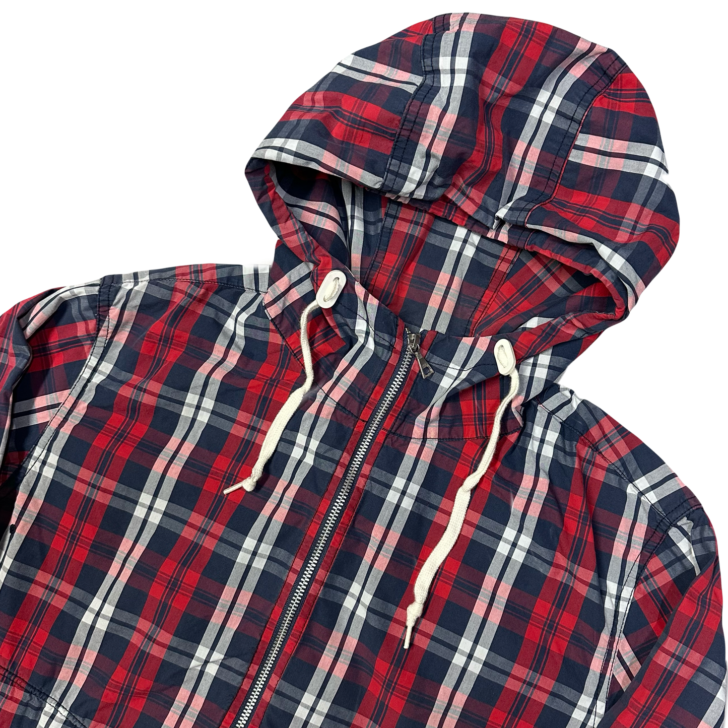 Uniqlo Japan Plaid Jacket In Red & Navy ( S )