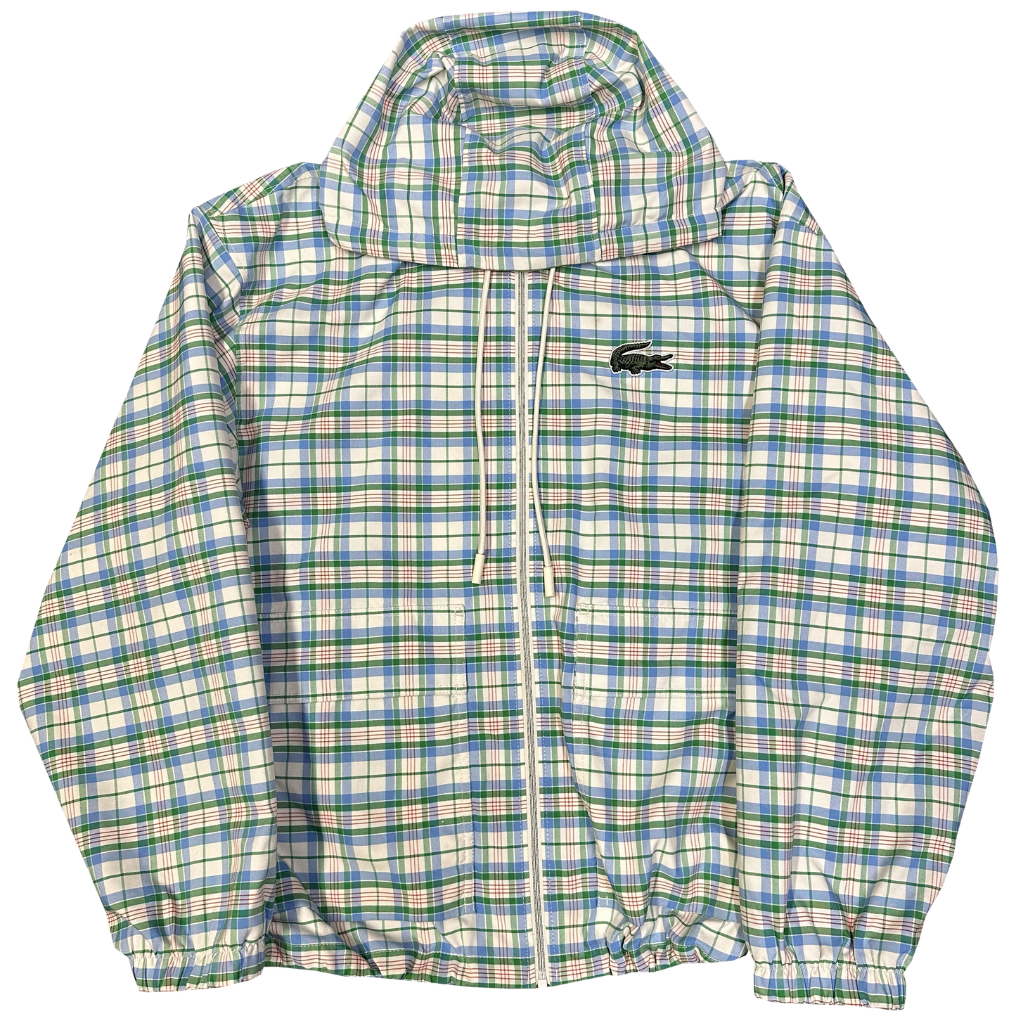 Lacoste Plaid Jacket In White (XL)