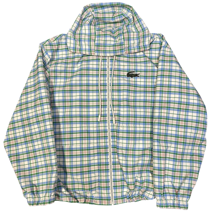 Lacoste Plaid Jacket In White (XL)