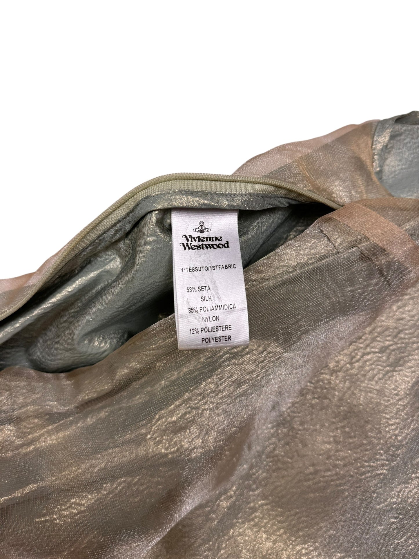 Vivienne Westwood F/W 2012 Queen’s Jubilee Capsule Collection Gold Label lamé organza gown