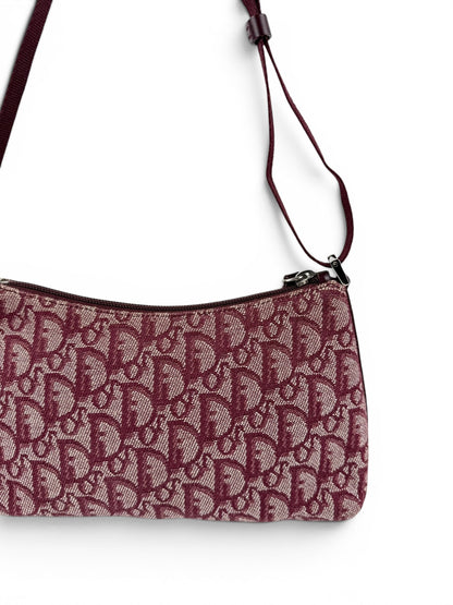 2011 Christian Dior Bordeaux Red Monogram Shoulder Bag | O/S, Multicoloured