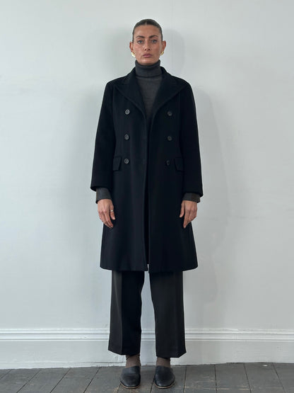 Marella Virgin Wool Double Breasted Coat - S/M