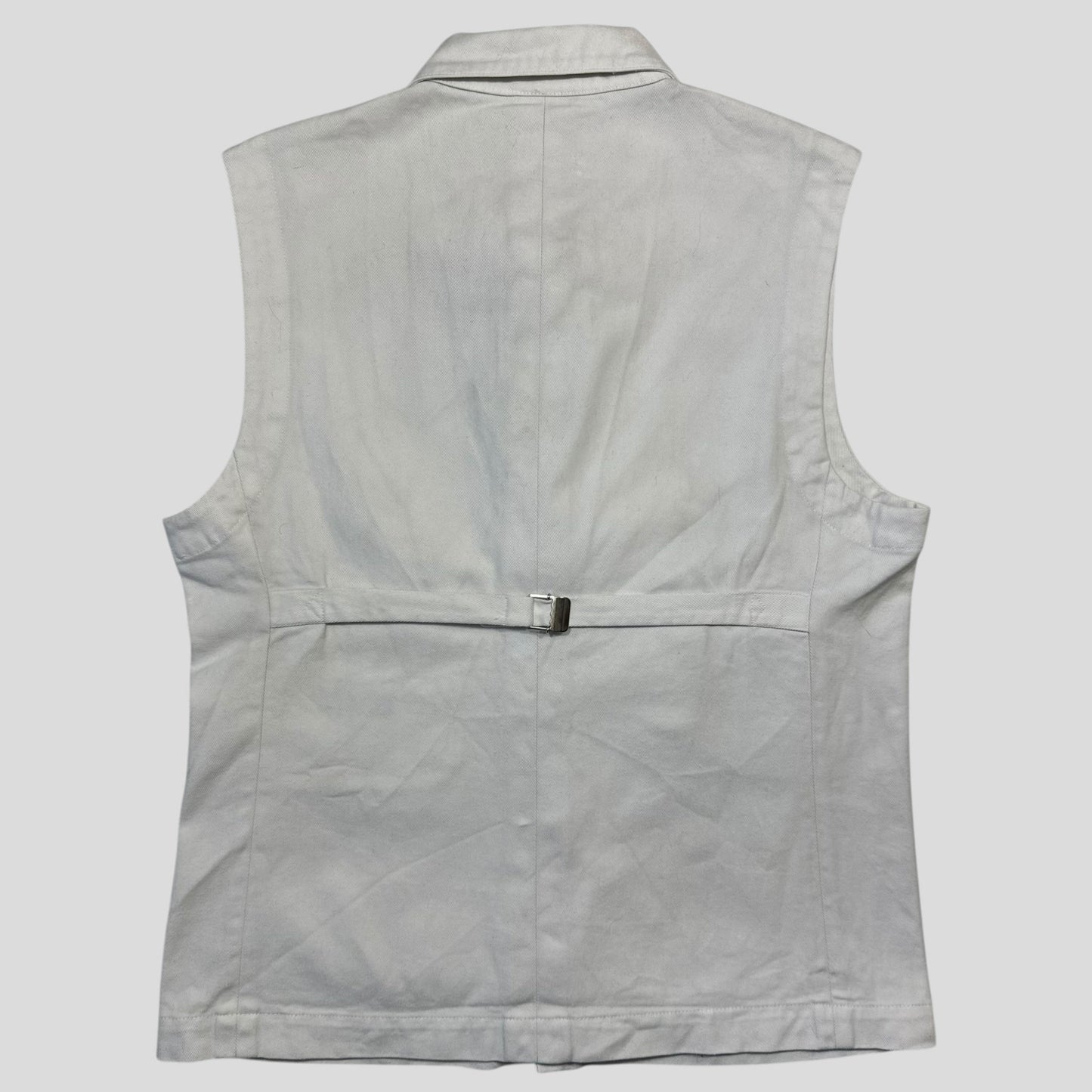 Comme Des Garçons Homme Plus 1994 Cotton Gilet Vest Jacket - M | Default Title, White