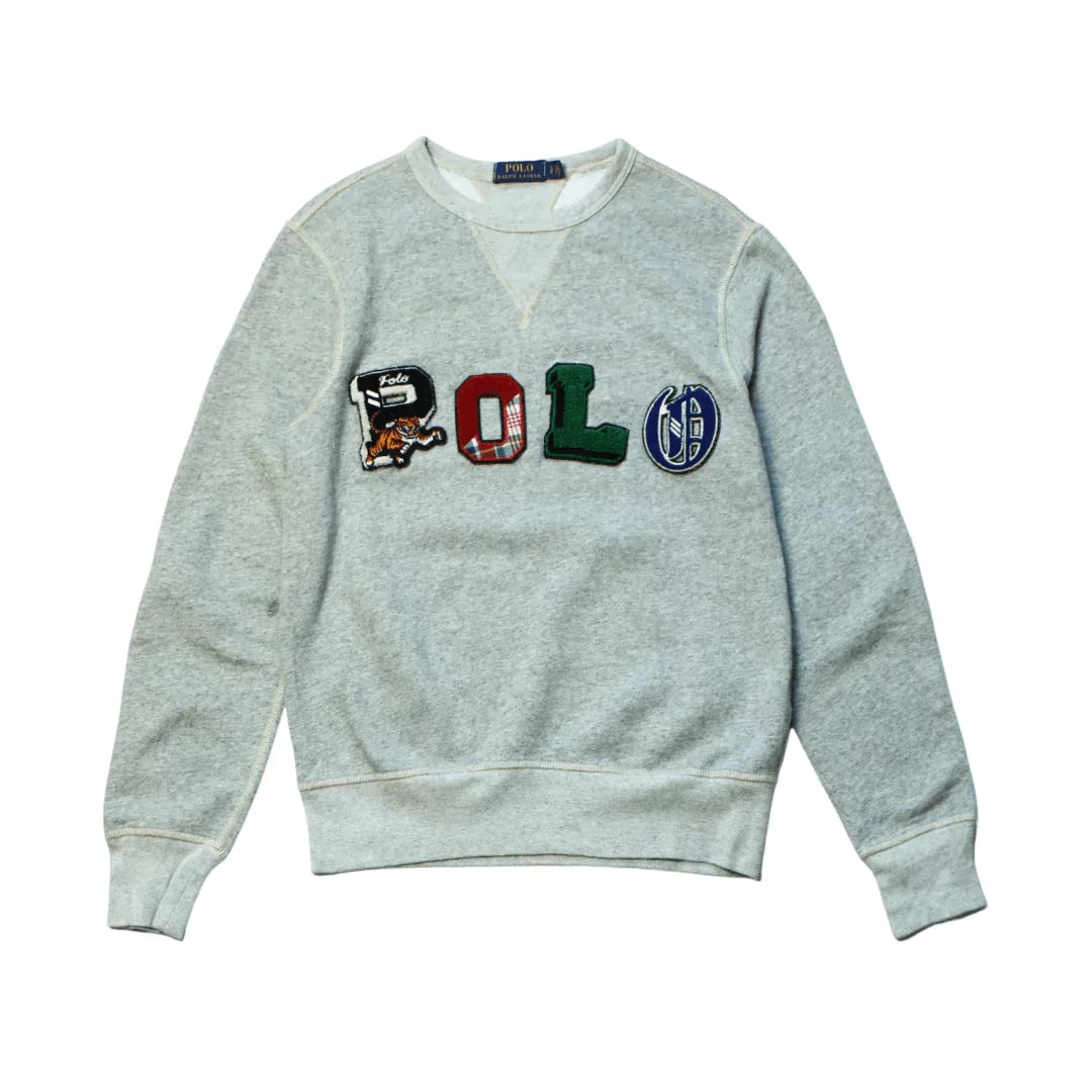 POLO RALPH LAUREN CHENILLE PATCH SWEAT  (S)