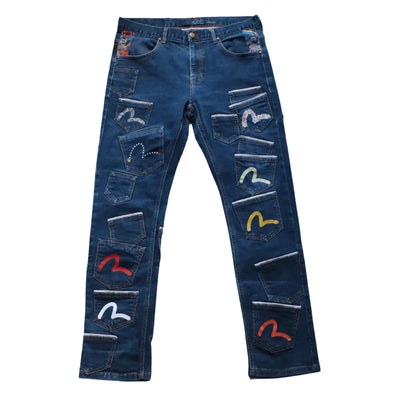 EVISU MULTI-POCKET DENIM JEAN