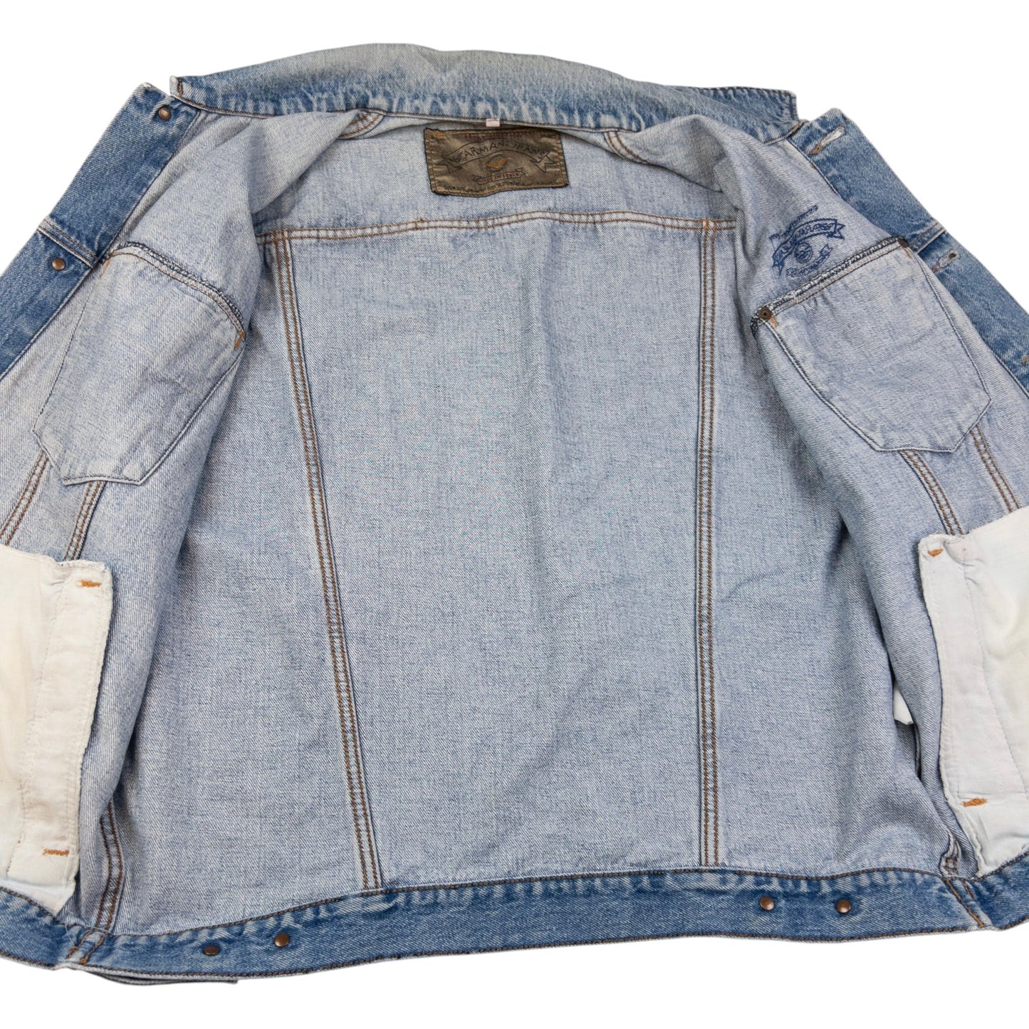 Vintage Armani Jeans Button Up Denim Vest Jacket Size M