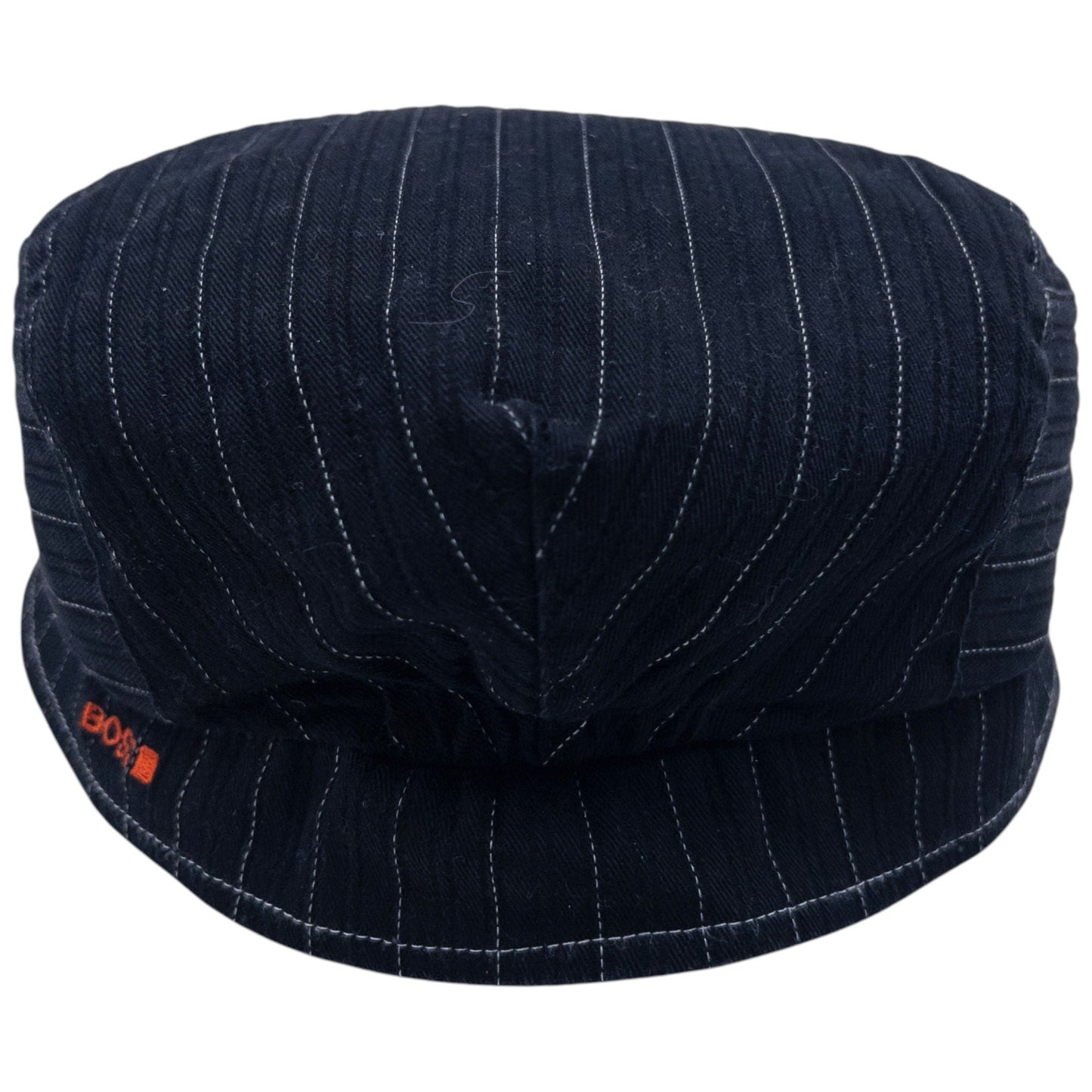 Vintage 2000s Hugo Boss Striped Flat-Cap Hat Size L/XL | O/S, Black