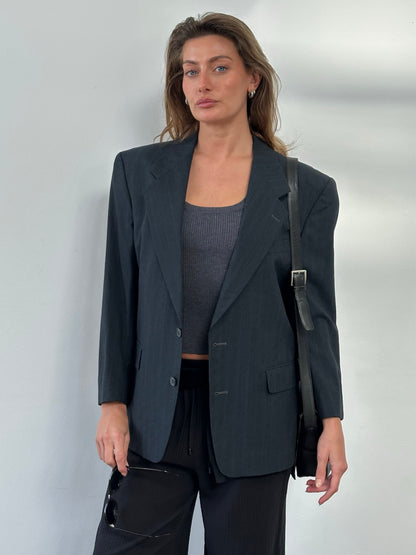Yves Saint Laurent 1990s Pure Wool Single Breasted Blazer - L