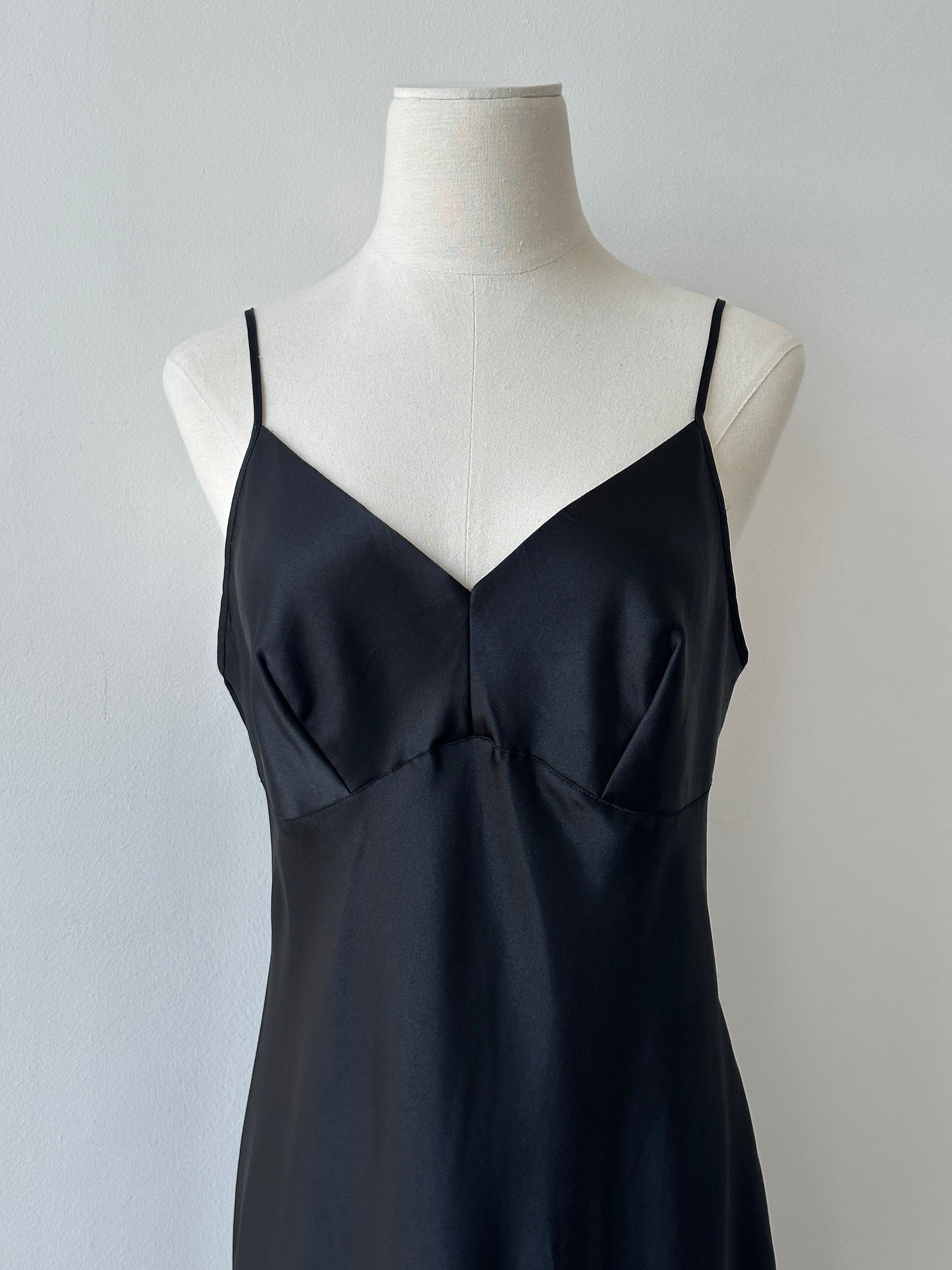 St Michael 1990s Satin Midi Slip Dress - M