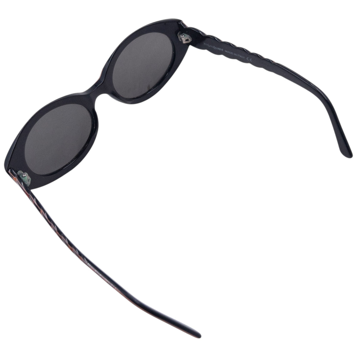 Vintage 90s YSL Yves Saint Laurent Braided Frame Sunglasses | O/S, Tortoiseshell