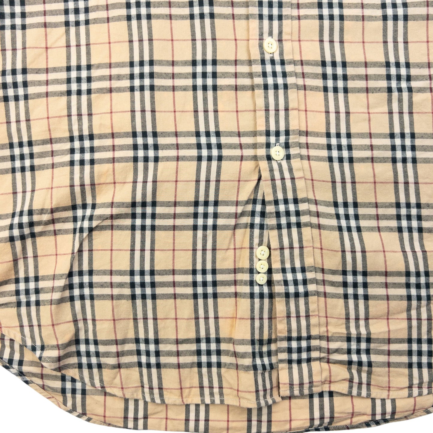 Vintage 2000s Burberry Nova Check Long Sleeve Button Up Shirt Size L | Large, Beige