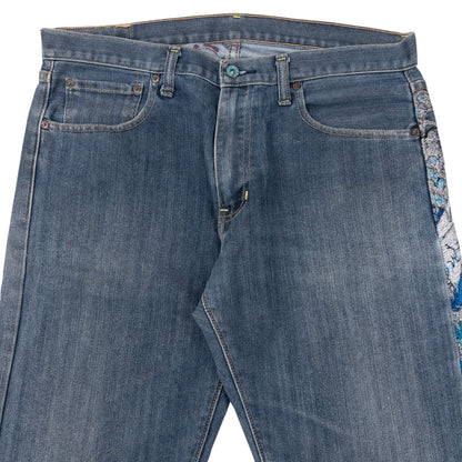 Vintage 2000s Sugoi Embroidered Koi Fish Japanese Denim Jeans Size W36