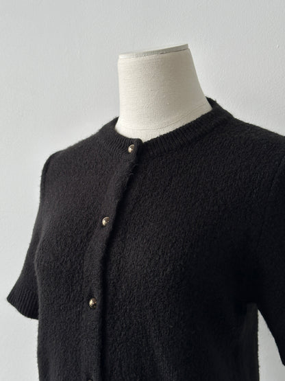 Vintage 2000s Short Sleeve Knit Cardigan - S