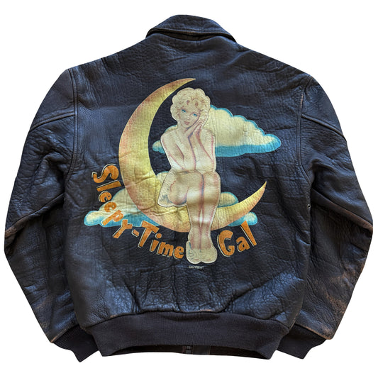 Avirex 'Sleepy-Time Gal' A2 Leather Flight Jacket - XS / S