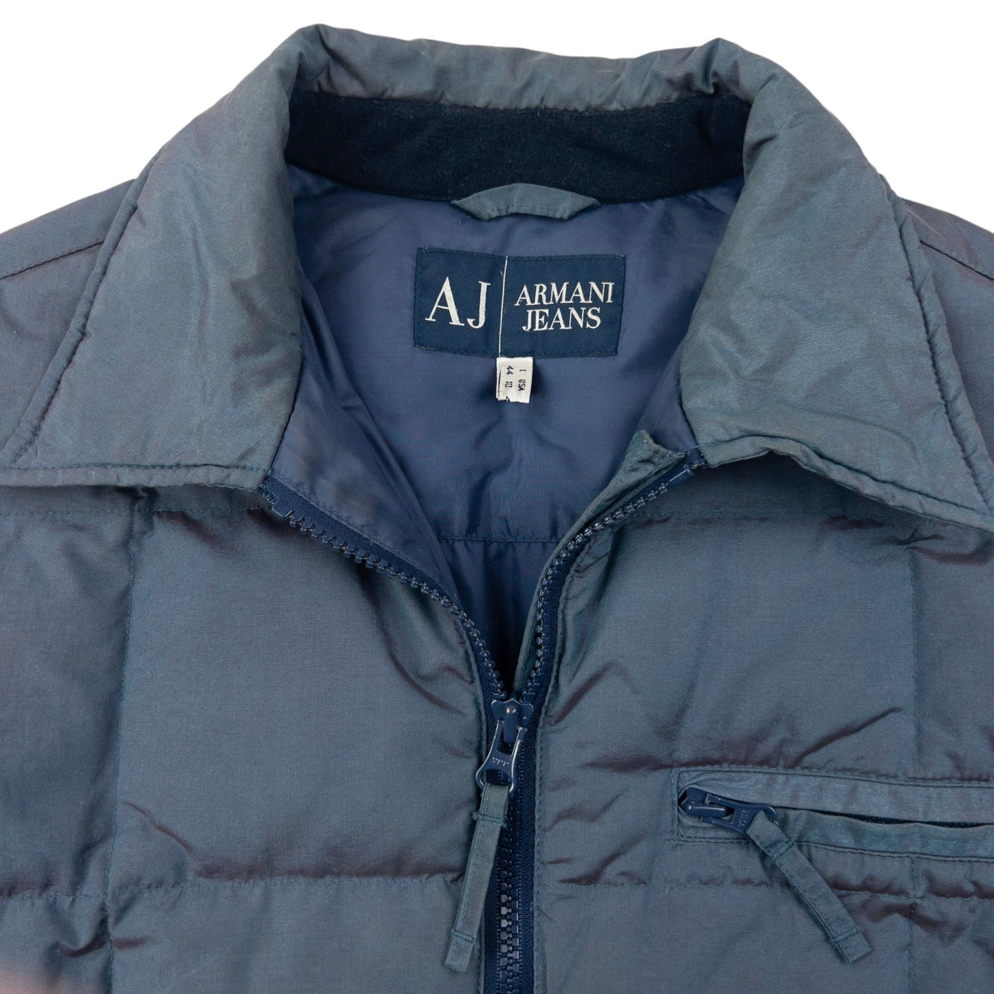 Vintage 2000s Armani Jeans Iridescent Quilted Jacket Size M