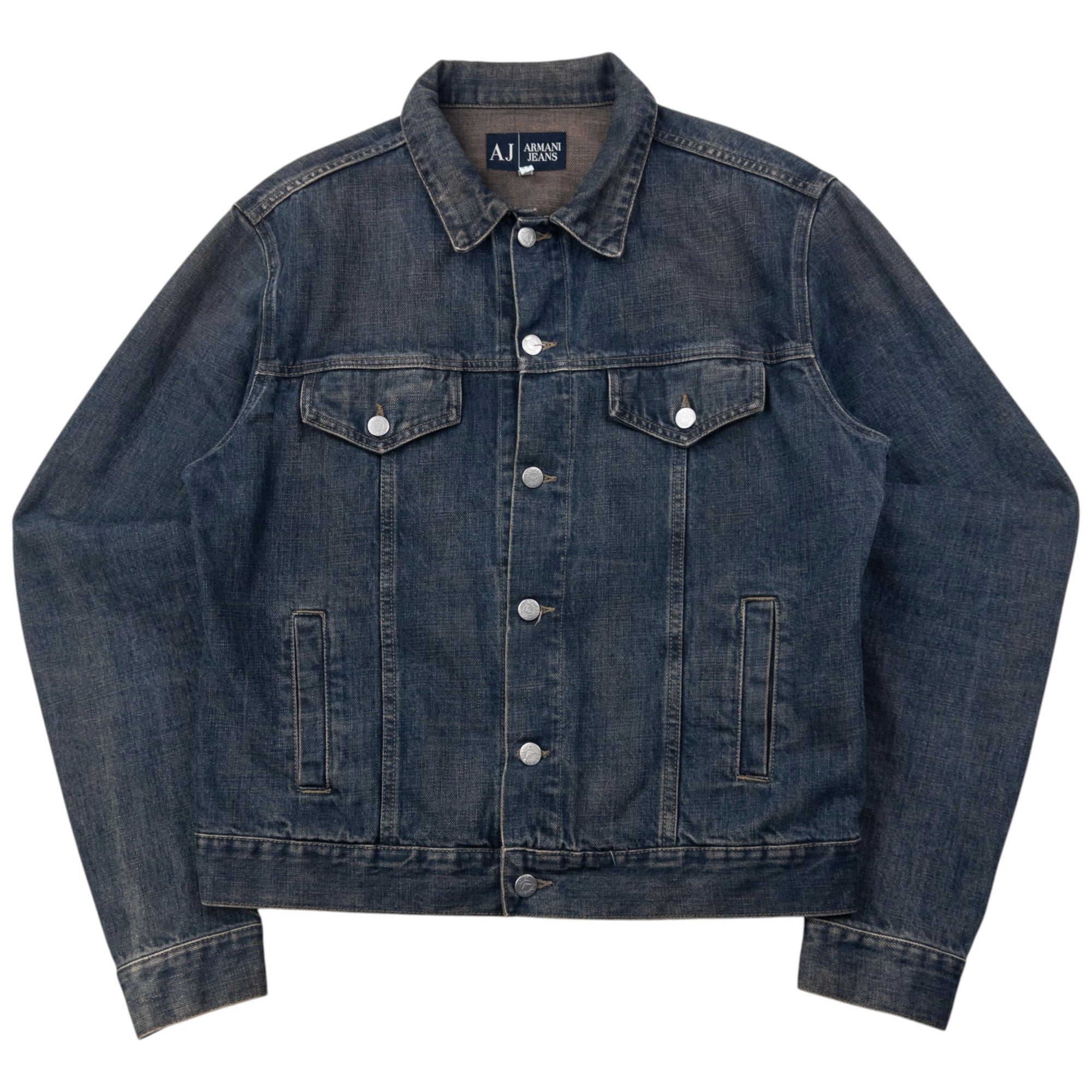 90s Emporio Armani Vintage Denim Bomber Jacket – Known Source