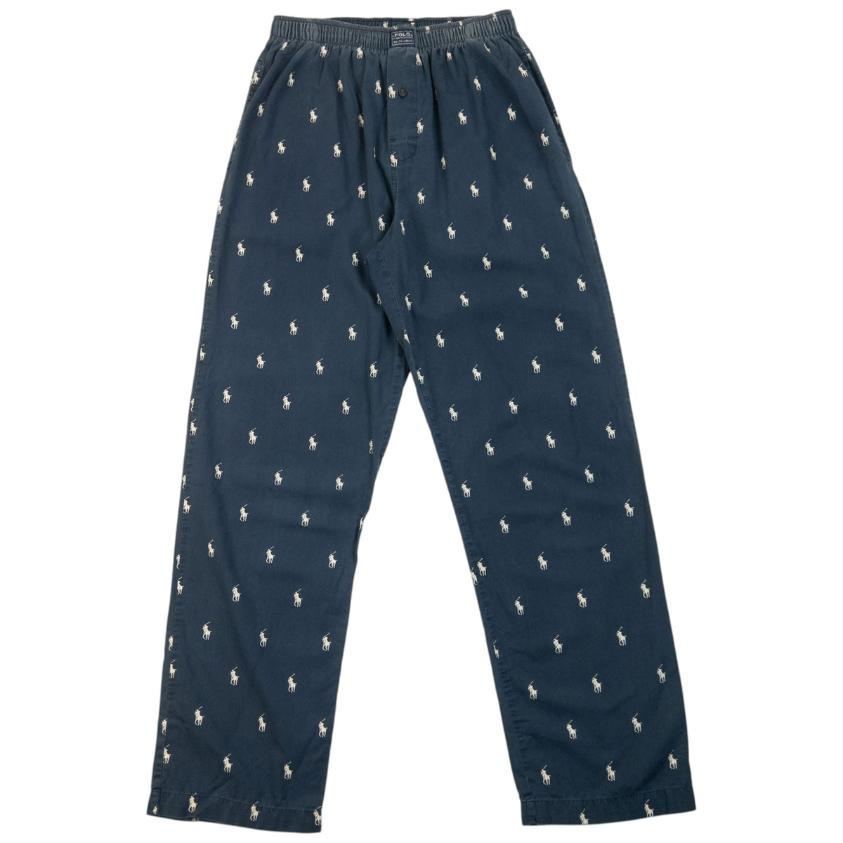 Vintage 2000s Polo Ralph Lauren Monogram Pyjama Bottoms Size S | Small, Navy