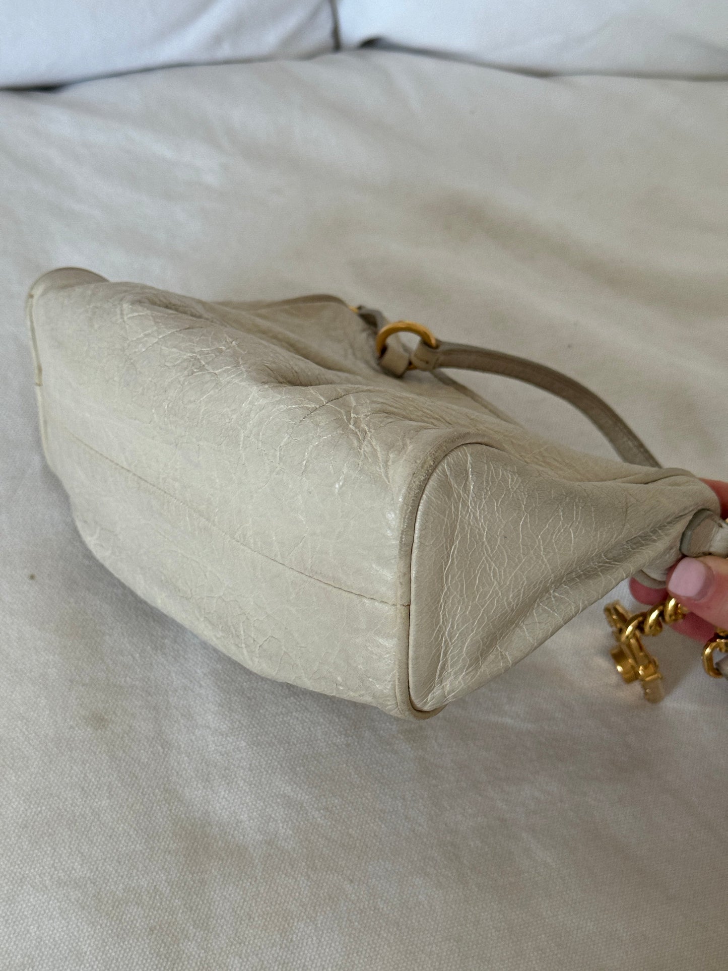2010s Miu Miu Vitello Charm Mini Shoulder Bag | O/S, Gold