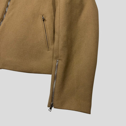 Prada Milano 1999 Wool Padded Leather Detailed Biker Jacket - L | Default Title, Multicoloured