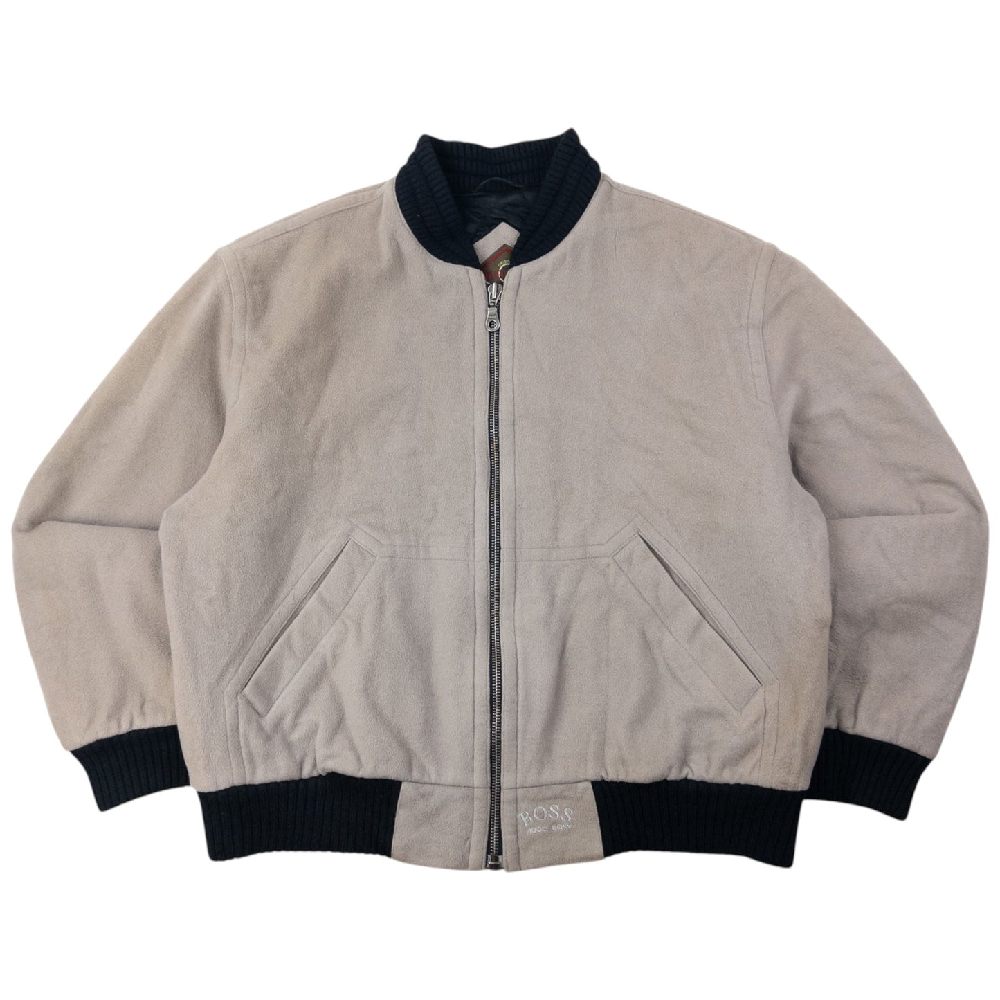 Vintage 90s Hugo Boss Cashmere Bomber Jacket Size XL | XL, Grey