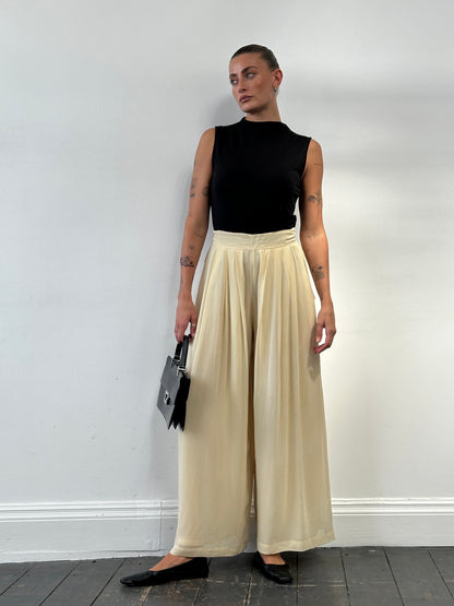 Marella Wide Leg High Waisted Palazzo Trousers - W26