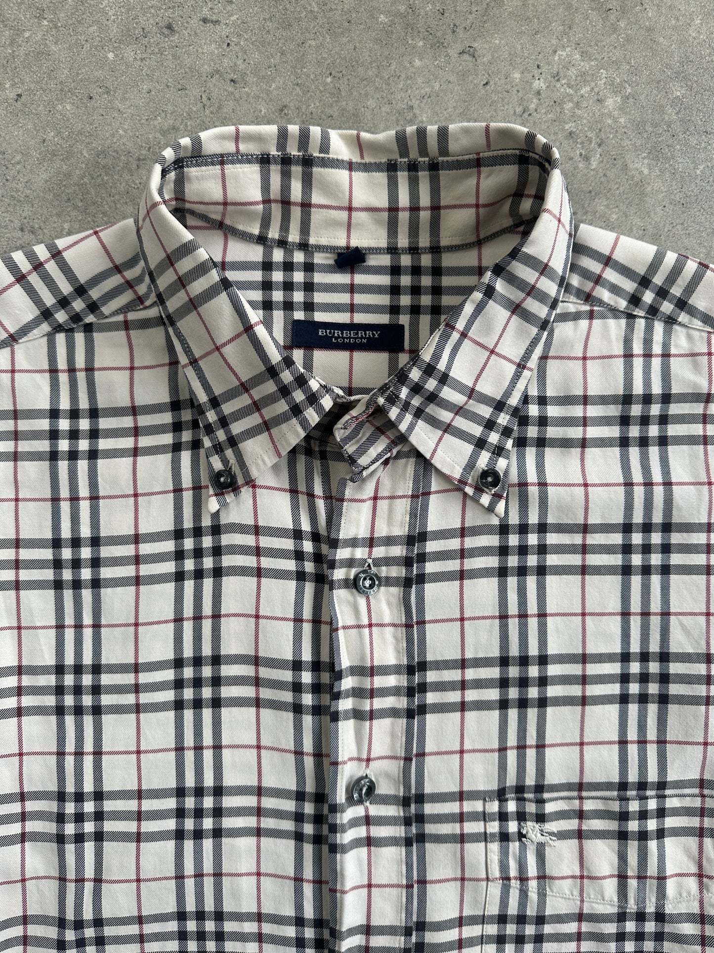 Burberry London 2000s Nova Check Cotton Logo Shirt - XL