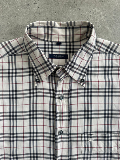 Burberry London 2000s Nova Check Cotton Logo Shirt - XL