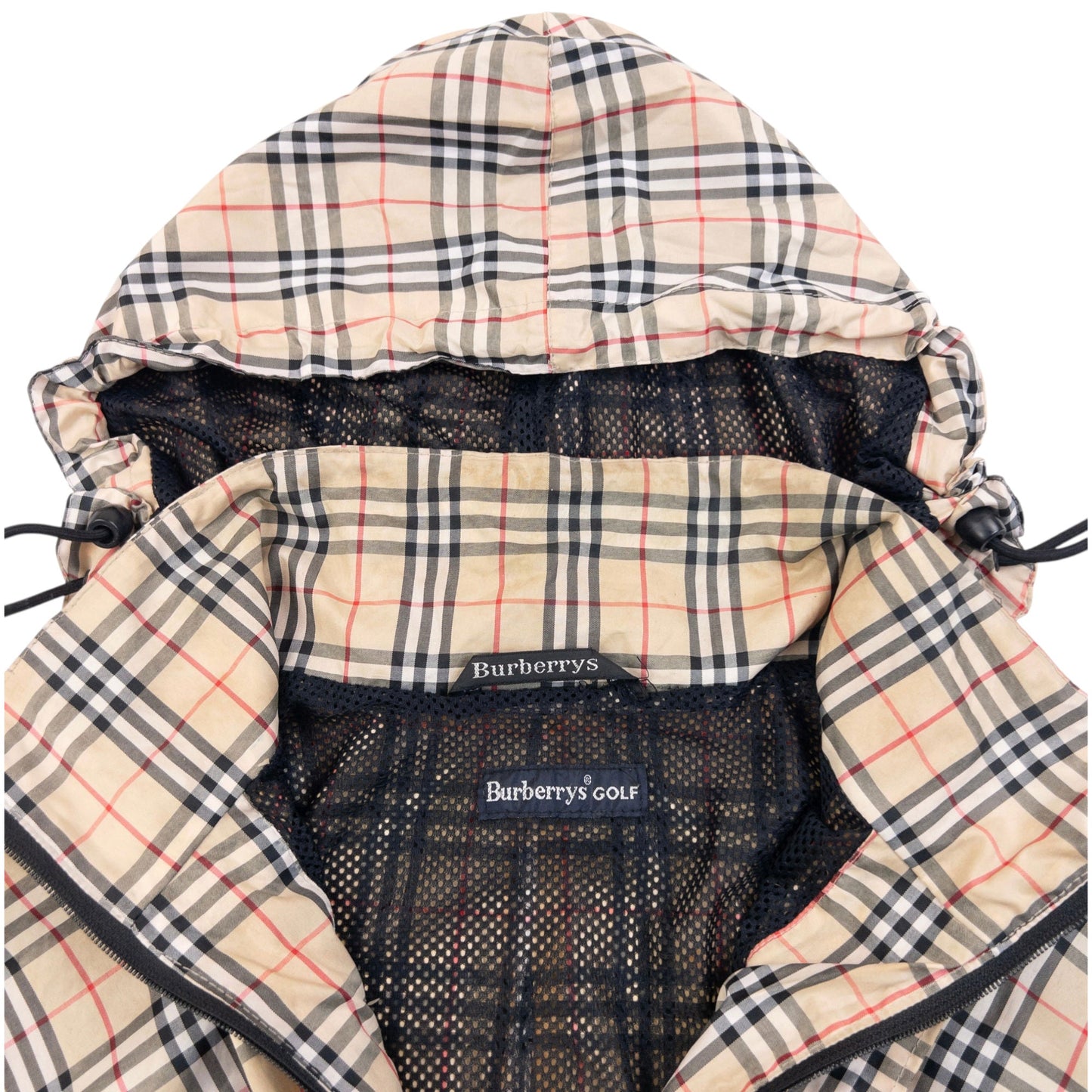 Vintage 90s Burberry Golf Nova Check Packable Jacket Size XL | XL, Multicoloured